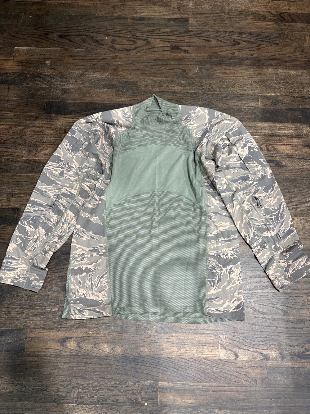 Massif Tactical Airman Battle Shirt Flame Resistant Olive Green Camouflage